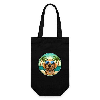 Picardy Spaniel Dog Breed Cartoon Sunglasses Beach - Gift Bag for Bottles - black - Front