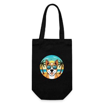 Plummer Terrier Hunderasse Cartoon Sonnenbrille Strand - Geschenkbeutel für Flaschen - Schwarz - Vorne