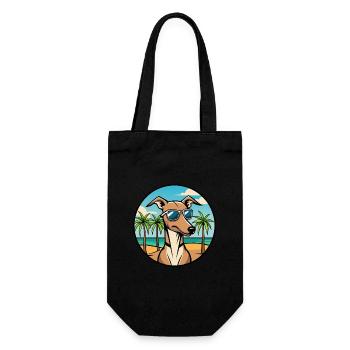 Rampur Greyhound Chien Race Dessin Animé Lunettes De Soleil Plage - Sac à bouteille - noir - Devant