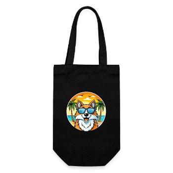 Scotch Collie Chien Race Dessin Animé Lunettes de Soleil Plage - Sac à bouteille - noir - Devant