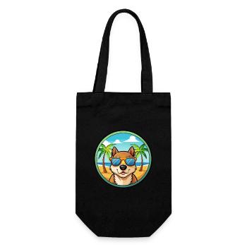 Lunettes de soleil de dessin animé de race de chien de jouet russe plage - Sac à bouteille - noir - Devant