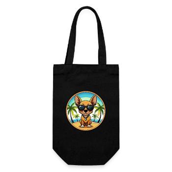 Lunettes de soleil de dessin animé Russian Toy Terrier Dog Breed - Sac à bouteille - noir - Devant