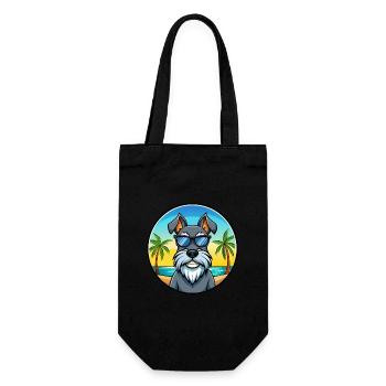 Lunettes de soleil standard Schnauzer Dog Breed Cartoon - Sac à bouteille - noir - Devant
