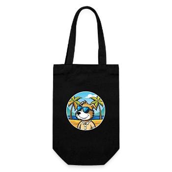 Sporting Lucas Terrier Chien Race Dessin Animé Plage - Sac à bouteille - noir - Devant