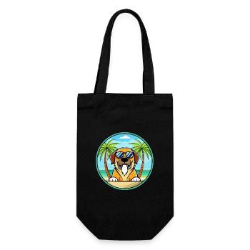 Spanish Mastiff Dog Breed Cartoon Sunglasses Beach - Gift Bag for Bottles - black - Front