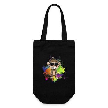 Singe d’été coloré - Sac à bouteille - noir - Devant