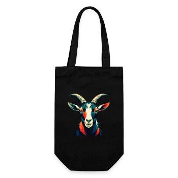 Goat Cartoon Character Colorful Pet Animal - Gift Bag for Bottles - black - Front