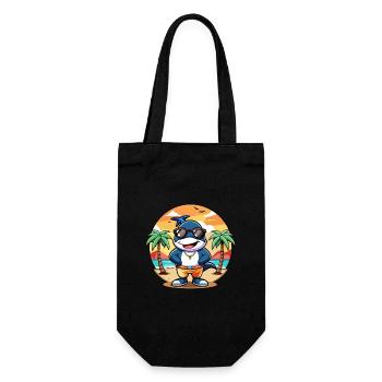 Orca Lustige Cartoon Sommer Strand Sonnenbrille - Geschenkbeutel für Flaschen - Schwarz - Vorne