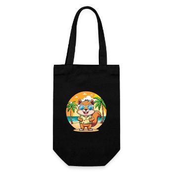 Eichhörnchen Lustige Cartoon Sommer Strand Sonnenbrille - Geschenkbeutel für Flaschen - Schwarz - Vorne