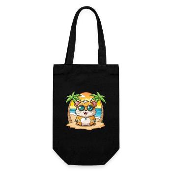 Hamster Funny Cartoon Summer Beach Sunglasses - Gift Bag for Bottles - black - Front