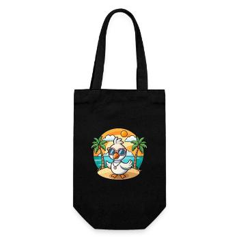 Lunettes de soleil de plage d’été de dessin animé drôle de cygne - Sac à bouteille - noir - Devant