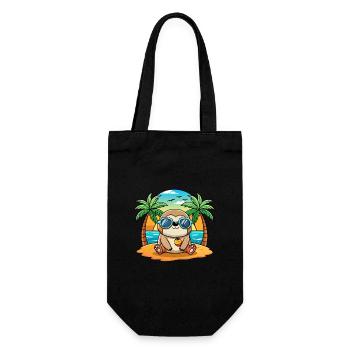 Sloth Funny Cartoon Summer Beach Sunglasses - Gift Bag for Bottles - black - Front