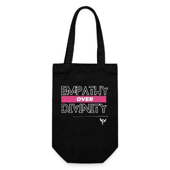 Empathy over divinity - Gift Bag for Bottles - black - Front