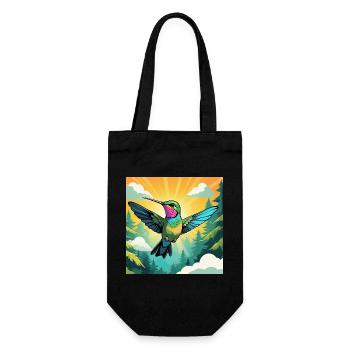 Hummingbird - Gift Bag for Bottles - black - Front