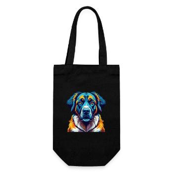 Anatolian Shepherd Dog Breed Cartoon Kawaii - Gift Bag for Bottles - black - Front