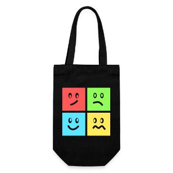 Fun geometric color games - Gift Bag for Bottles - black - Front