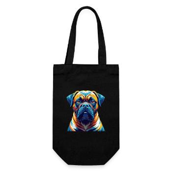 Bullmastiff Chien Race Coloré Dessin animé Kawaii - Sac à bouteille - noir - Devant