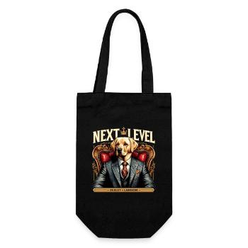 Dudley Labrador Suit Next Level Dog King Chair - Gift Bag for Bottles - black - Front