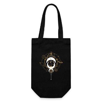 Cosmic Geometry Orbital Emblem - Gift Bag for Bottles - black - Front