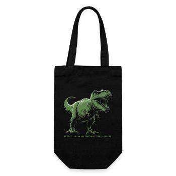 T Rex 07 2024 B 02 - Geschenkbeutel für Flaschen - Schwarz - Vorne