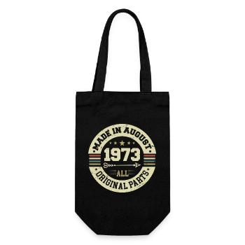 August 1973 Birthday present August 1973 August - Gift Bag for Bottles - black - Front