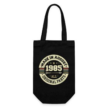 Août 1985 Cadeau d’anniversaire Août 1985 Août - Sac à bouteille - noir - Devant