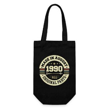 Août 1990 Cadeau d’anniversaire Août 1990 Août - Sac à bouteille - noir - Devant