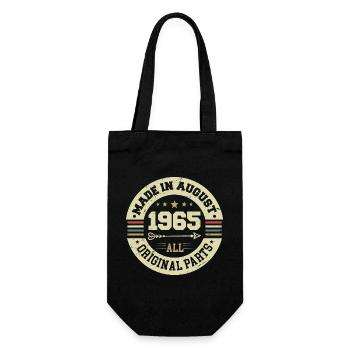 August 1965 Birthday present August 1965 August - Gift Bag for Bottles - black - Front