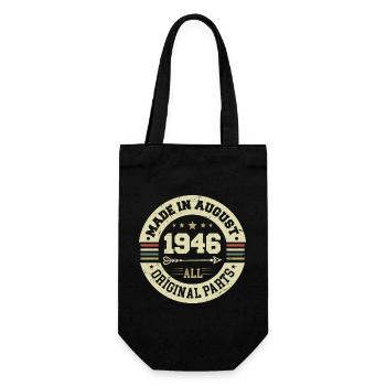 August 1946 Birthday present August 1946 August - Gift Bag for Bottles - black - Front