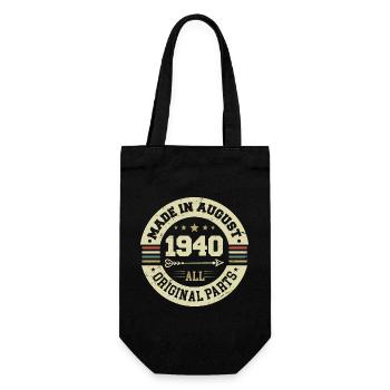August 1940 Birthday present August 1940 August - Gift Bag for Bottles - black - Front