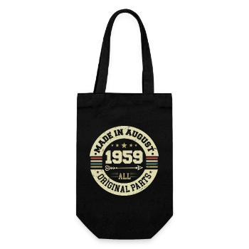 Août 1959 Cadeau d’anniversaire Août 1959 Août - Sac à bouteille - noir - Devant