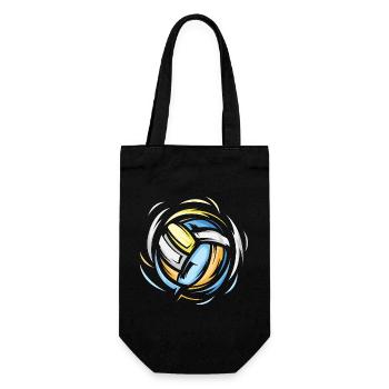 Coloré volley-ball soleil illustration joueur de volley-ball - Sac à bouteille - noir - Devant