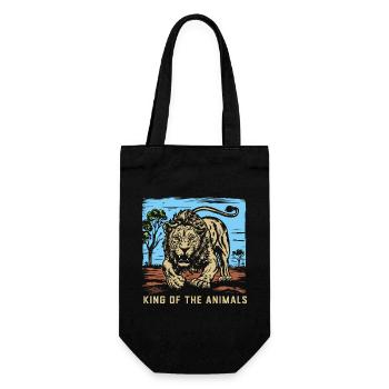 African Lion 2024 03 - Gift Bag for Bottles - black - Front