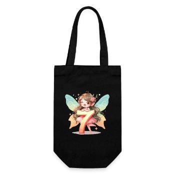 7 Jahre Fee Elfe Geburtstag Geschenk - Geschenkbeutel für Flaschen - Schwarz - Vorne