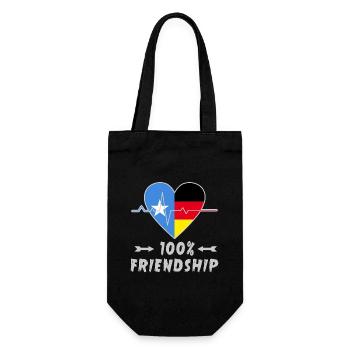 Somalia and Germany 100% friendship - Gift Bag for Bottles - black - Front