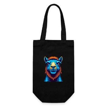 Camel Colorful Kawaii Cartoon Character Clipart - Gift Bag for Bottles - black - Front