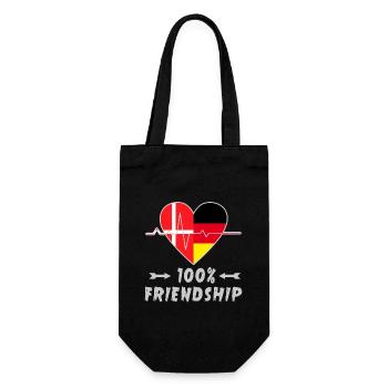 Denmark and Germany 100% friendship - Gift Bag for Bottles - black - Front
