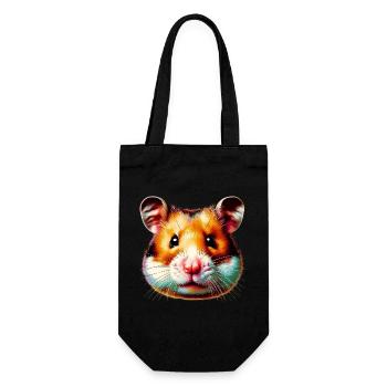 Hamster - Geschenkbeutel für Flaschen - Schwarz - Vorne