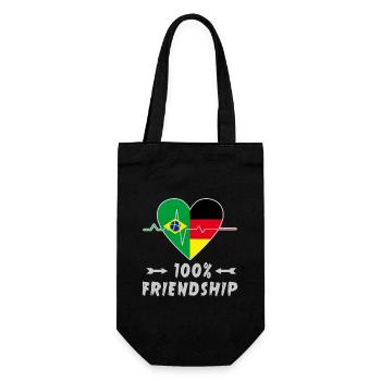 100 % amitié entre le Brésil et l'Allemagne - Sac à bouteille - noir - Devant