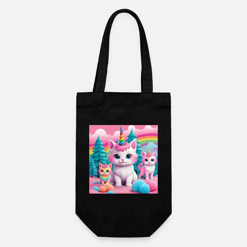 Unicorn Kittens - Gift Bag for Bottles - black