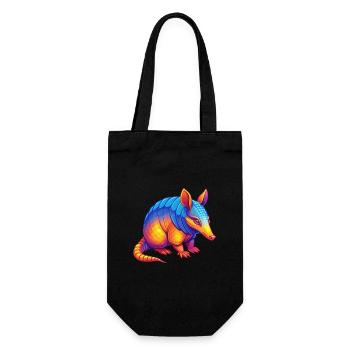 Armadillo Colorful Kawaii Cartoon Character Animal - Gift Bag for Bottles - black - Front