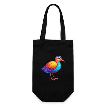 Jacana Colorful Kawaii Cartoon Character Clipart - Gift Bag for Bottles - black - Front