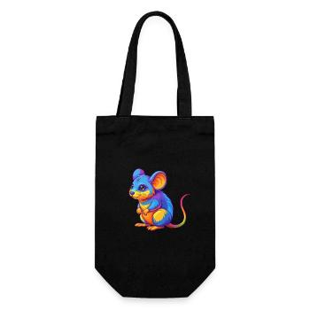 Maus Bunte Kawaii Cartoon Charakter Clipart - Geschenkbeutel für Flaschen - Schwarz - Vorne