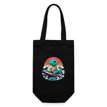 Mignon T-Rex Surfer Surfer Surfer Surfer Cadeau de surf - Sac à bouteille - noir - Devant