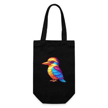 Kookaburra Colorful Kawaii Cartoon Sea Animal - Gift Bag for Bottles - black - Front