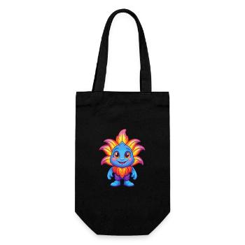 Sea Lily Colorful Kawaii Cartoon Sea Animal - Gift Bag for Bottles - black - Front