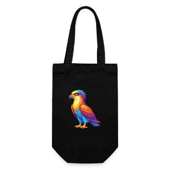 Osprey Colorful Kawaii Cartoon Character Bird - Gift Bag for Bottles - black - Front