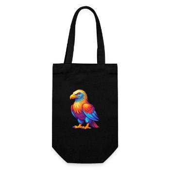 Weißkopfseeadler Bunte Kawaii Cartoon Figur Vogel - Geschenkbeutel für Flaschen - Schwarz - Vorne
