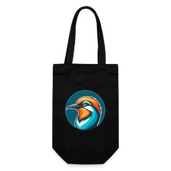 Bienenfresser Niedliches Kawaii Cartoon Tier Haustier Logo - Geschenkbeutel für Flaschen - Schwarz - Vorne