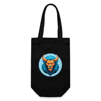 Manticore Mignon Kawaii Dessin Animé Animal Animal Pet Logo - Sac à bouteille - noir - Devant